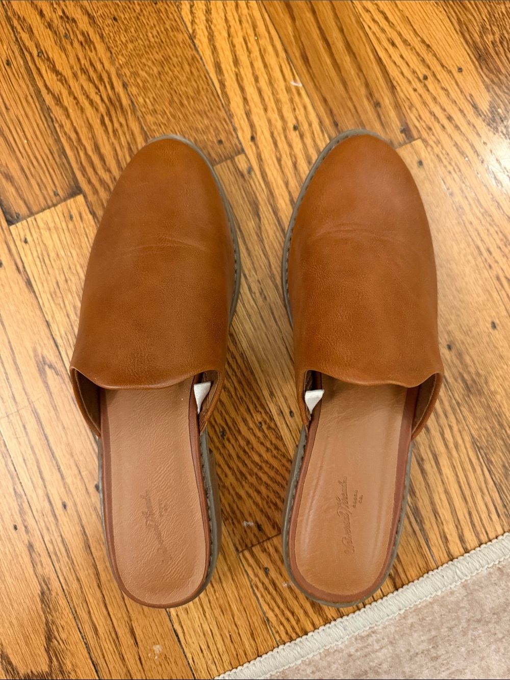 Classic Women's Slip-On Mules in Cognac Brown